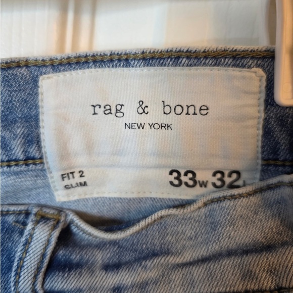 rag & bone Men's Sky Blue Slim Jeans - Picture 5 of 6